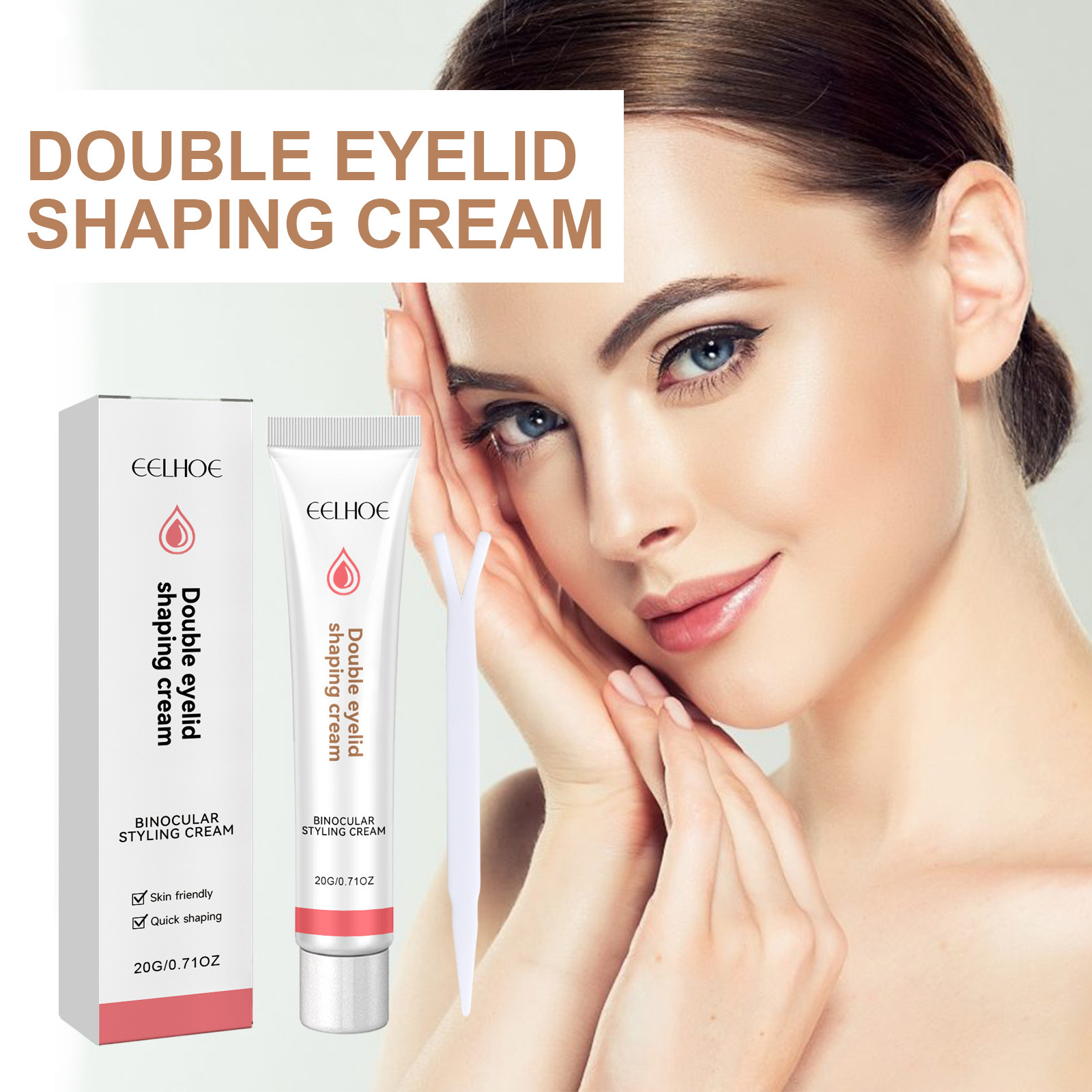 EELHOE Double Eyelid Setting Cream Lasting Natural Traceless Invisible Non-Glue Double Eyelid Quick-Drying Eye Beauty Cream