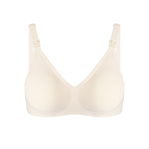 86051 One-hand unbuttoning and convenient breastfeeding wire-free underwear, comfortable jelly strip top-supporting nursing bra for mothers