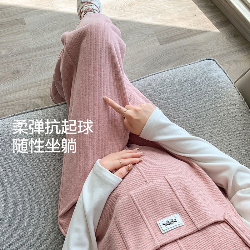 임산부 오버올 슈트 가을 겨울 아우터 웨어 플러스 벨벳 두꺼워진 임산부 바지 겨울 따뜻함 대형 사이즈 캐주얼 바지 겨울 웨어
