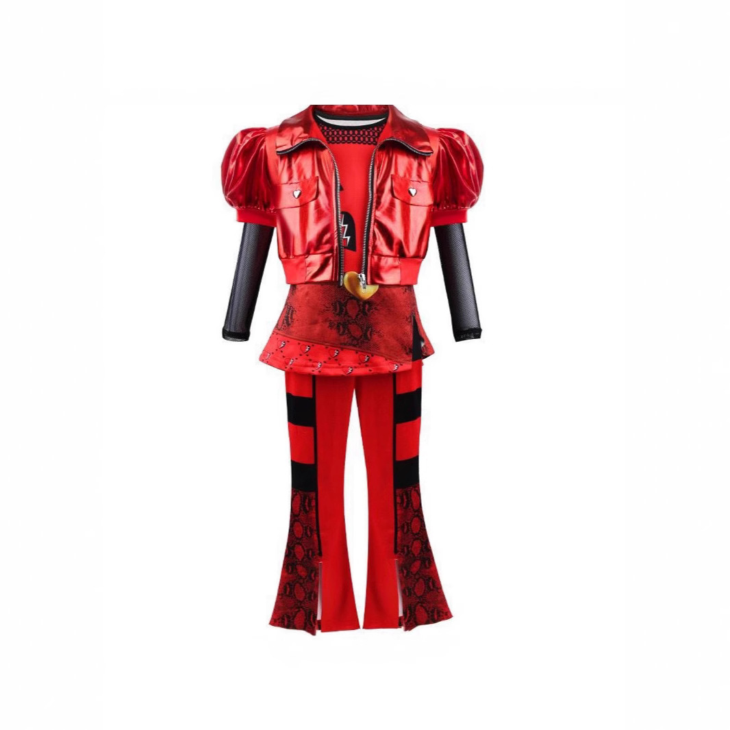 Descendants 4 Rise of Little Red Cosplay Costume Halloween Export Performance Outfit Set Children's Dress up Dress Nn06 Cross-Border