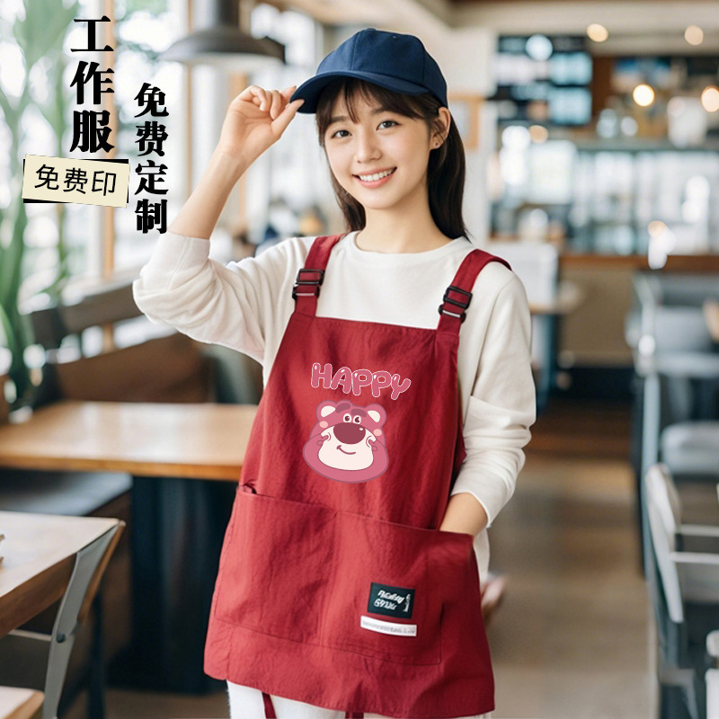Popular Water-Repellent Apron for Home Kitchen Cartoon Work Clothes with Printing for Catering Special Adult Breathable Cooking Apron Popular Water-Repellent Apron for Home Kitchen Cartoon Work Clothes with Printing for Catering Special Adult Breathable Cooking Apron