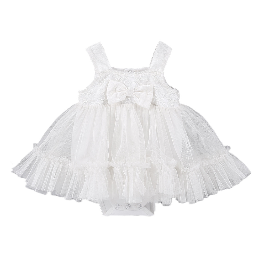 新款吊带儿童裙子夏季蝴蝶结裙子女童甜美婴儿连体衣夏季现货批发