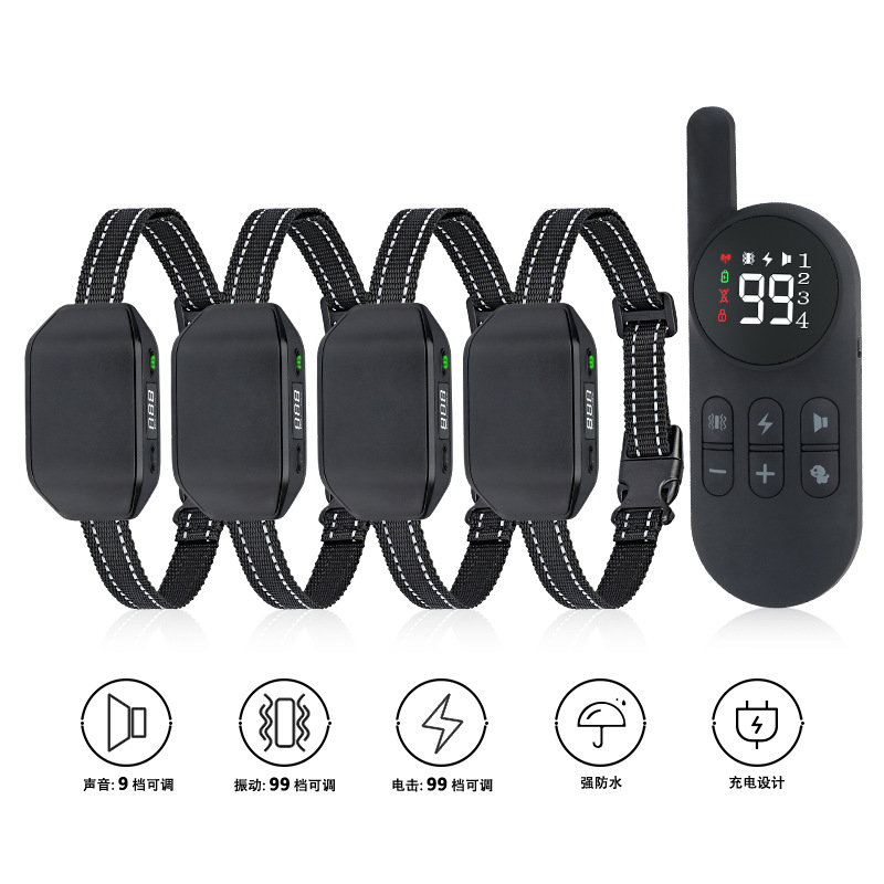 亚马逊热销遥控训狗器防狗叫止吠器声音电击震动防水宠物训狗器
