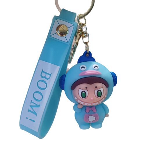 Cartoon Cross-Dressing Labubu Keychain Little Sheep Stereo Silicone Doll Gift Car Bag Key Chain Pendant