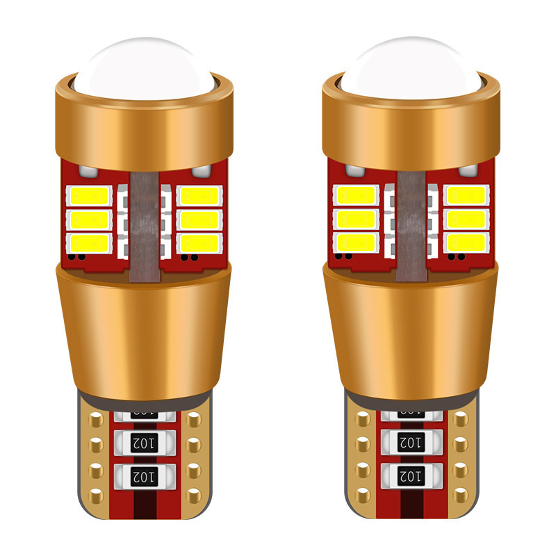 Amazon nuevo coche LED luz T10 instrumento luz 27smd 3014 luz de lectura 12V decodificación de luz de ancho