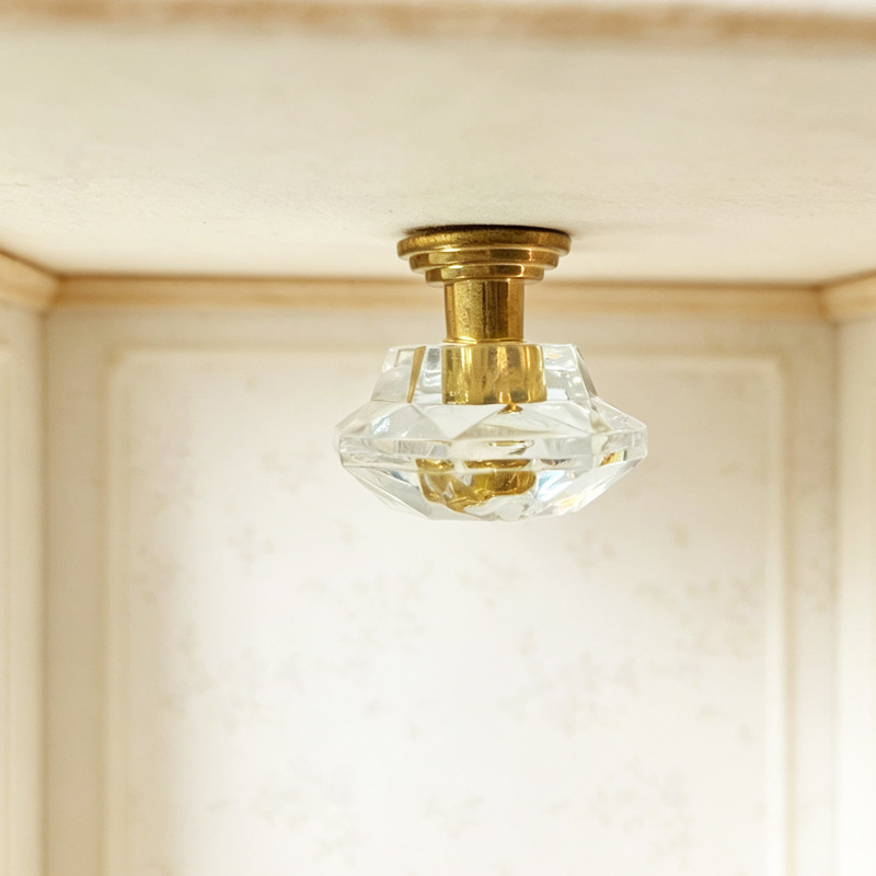 Lámpara de techo en miniatura para casa de muñecas 1:12, modelo decorativo, accesorio fotográfico que no se ilumina