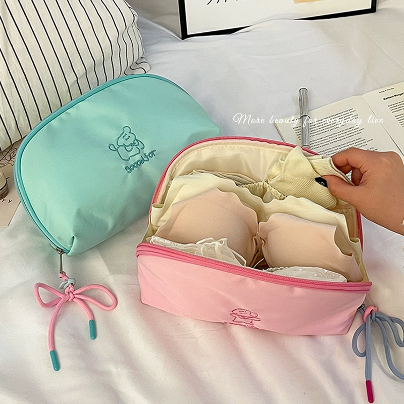 Слитное белье? Подводим к переводу: "Underwear, organizer bag for traveling, handheld suitcase, bra, tights, socks, container, three-in-one"