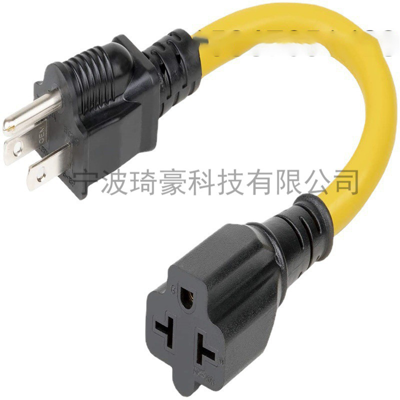 美规电源线 ul美式三插电脑主机插头线美标18AWG三芯品字尾电源线