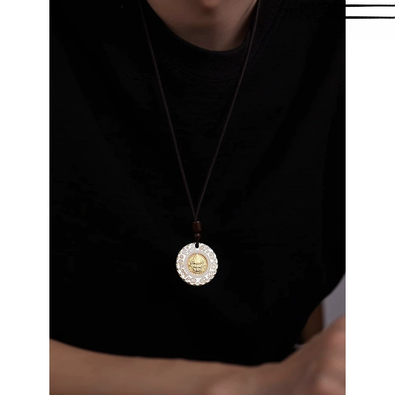 П pendant for men and women, necklace handmade, 925 sample silver, for luck