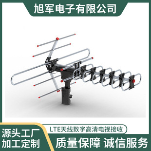Factory cross-border remote control outdoor steering TV antenna DTMB TV receiver high gain signal strong wholesale