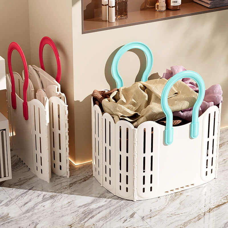 Household Storage Laundry Basket Folding Dirty Clothes Basket Large Storage Basket Dirty Clothes Basket Balcony Bathroom Dirty Clothes Storage Basket