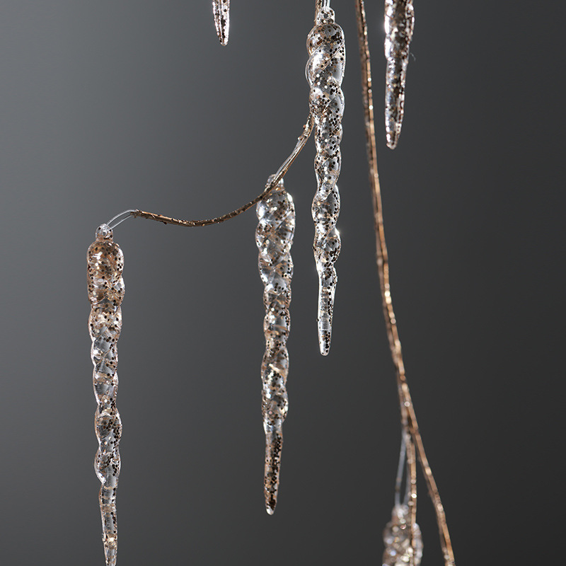 Buscando madera, adornos navideños transfronterizos, adornos colgantes, hielos, carámbanos, hielos, adornos de acrílico decorativos transparentes