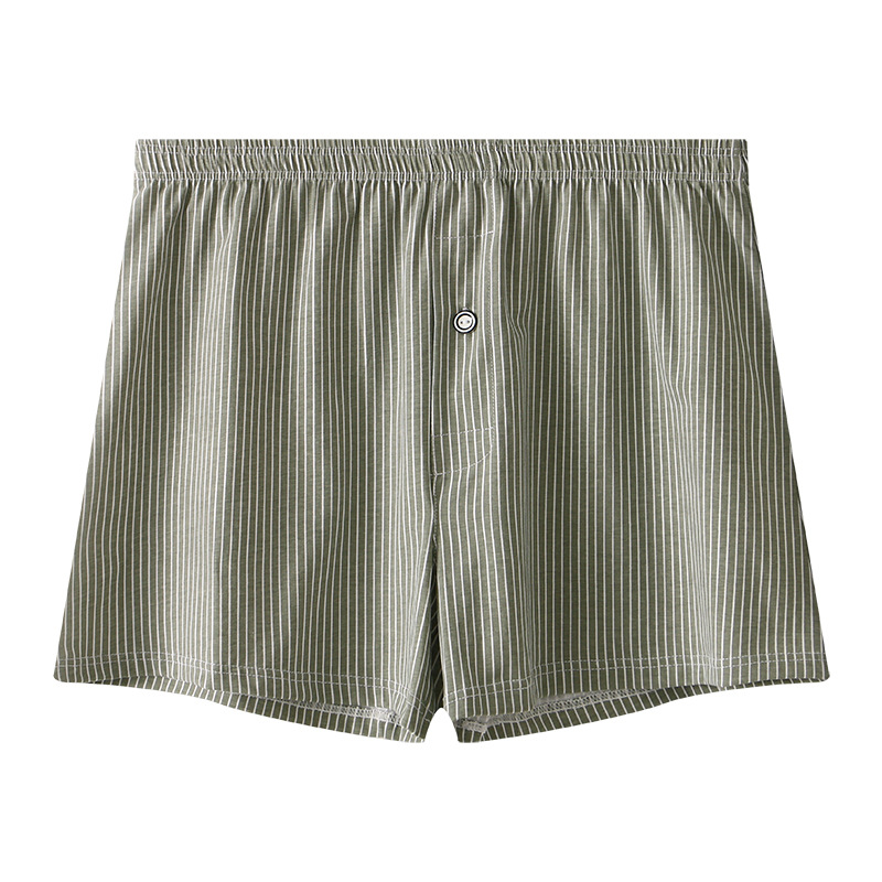 メンズパンツ男性純綿通気性ストライプピンク四角ズボン頭青年男性男性ゆったり大きいサイズ運動平角ズボン