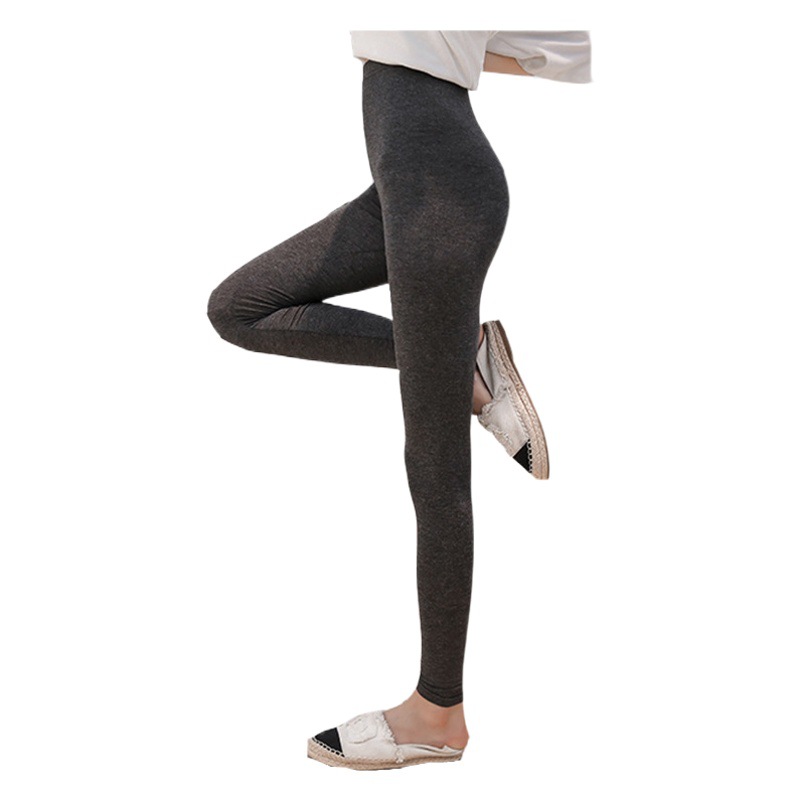 Modal recortada leggings desgaste exterior de las mujeres de primavera y verano delgada cintura alta gris pantalones ajustados adelgazamiento más pantalones de tamaño