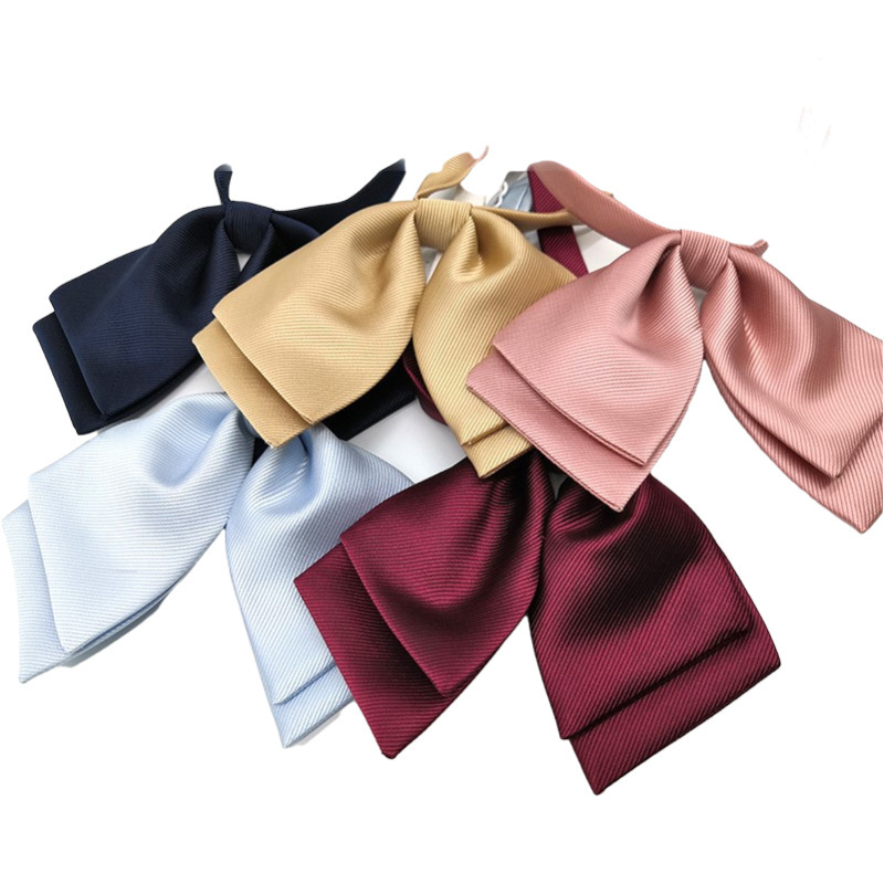 Solid Color Double-layer jk Bow Tie Women's Bow Tie Japanese-style College Sailor Suit Shirt Uniform Accessories Collar Flower