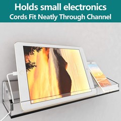 Transparent acrylic wall-mounted storage rack kitchen bedroom flat charging bathroom cosmetics flat wall storage rack