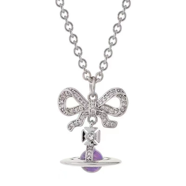 Purple necklace from pearl