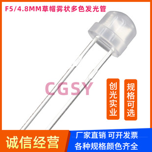 ֱ��F5/4.8mm��ñ�F��װl�t�װl�S�t���S���Gɫ���_LED���l���