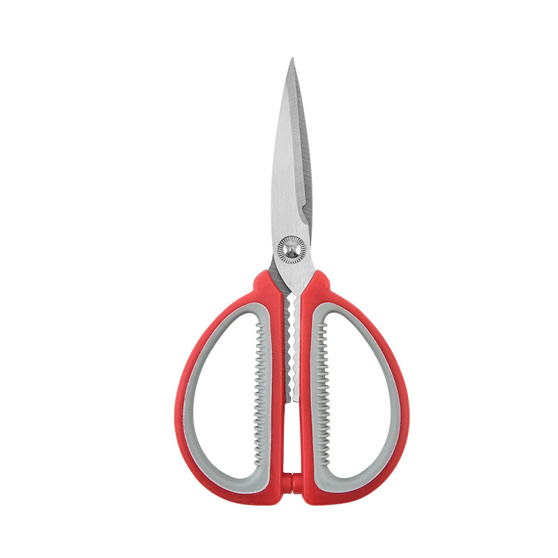 Multifuncional acero inoxidable gran mango de plástico de dos colores tijeras de cocina tijeras de oficina para estudiantes