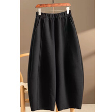 品牌折扣店商场外贸货女装气质百搭藏缺点高腰九分镰刀裤女休闲裤