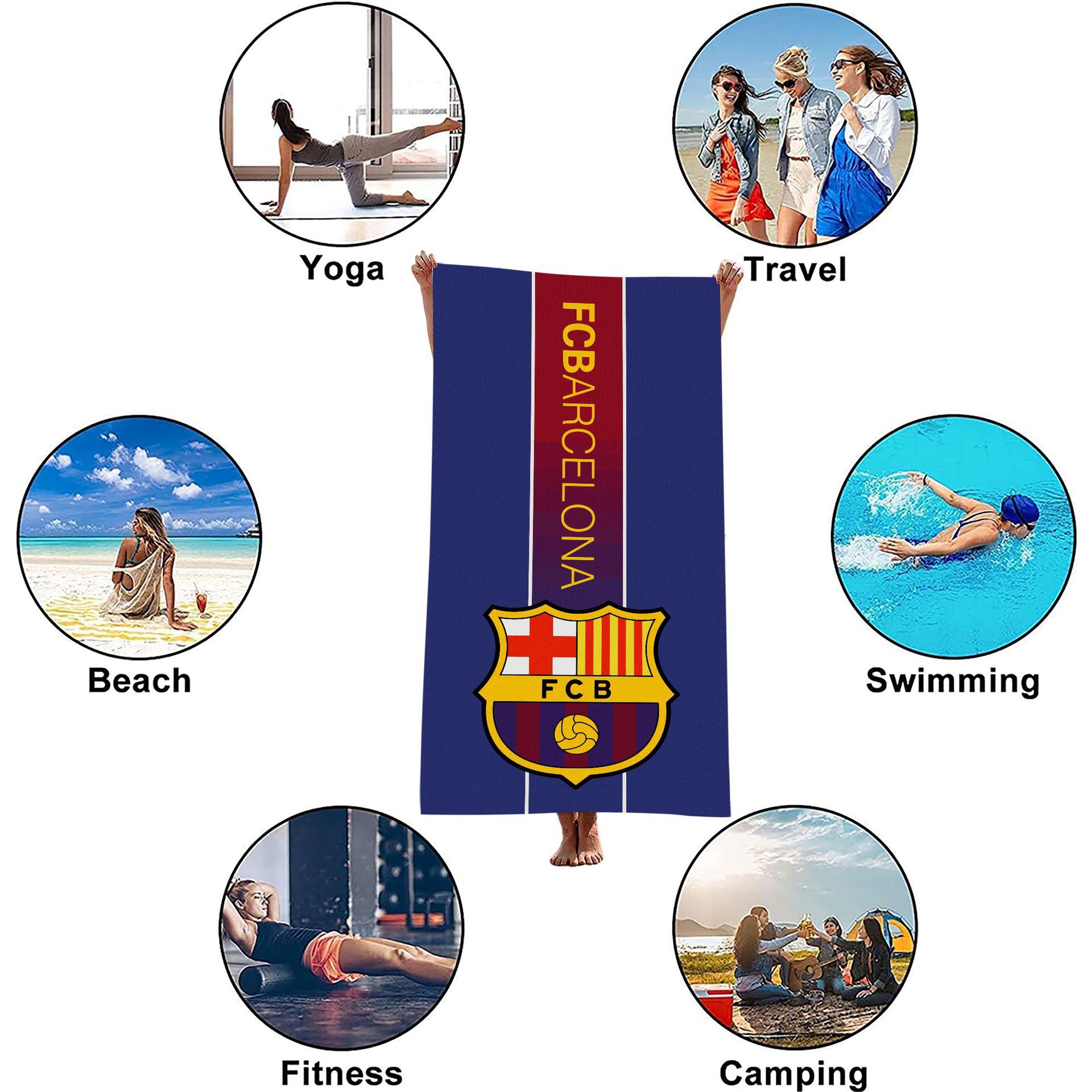 Equipo de la Copa del Mundo Portugal Países Bajos toalla de playa Amazon toalla de microfibra rápida conveniente toalla de secado rápido