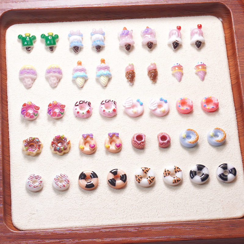 New Donut Nail Art Accessories, 3D Mini Bow Tie Cream Glue DIY Wearable Nail Phone Case Decorations New Donut Nail Art Accessories, 3D Mini Bow Tie Cream Glue DIY Wearable Nail Phone Case Decorations