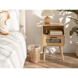 跨境水葫芦草编织垃圾篓客厅装饰垃圾收纳桶卧室床边收纳筐脏衣篮