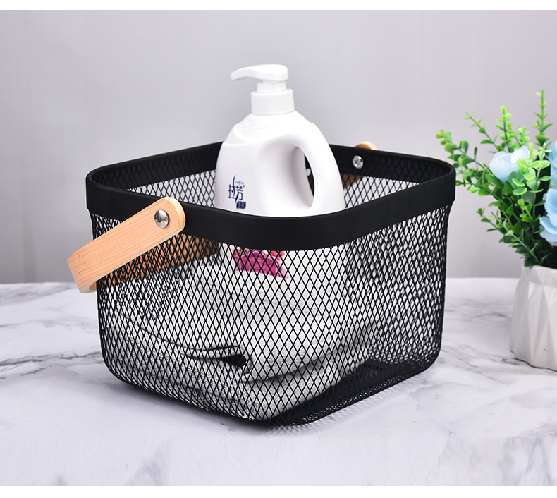 Vacation Solid Color Stainless Steel Storage Basket display picture 3