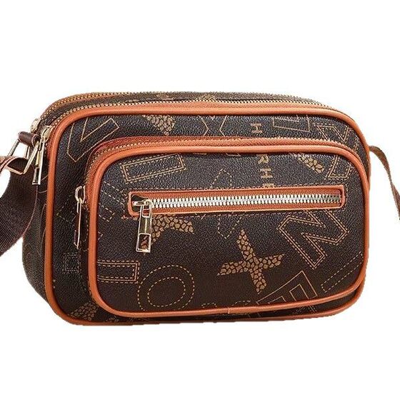 Guangzhou small bag wholesale bags printed small square bag 2025 new Korean style women's casual PU shoulder messenger bag