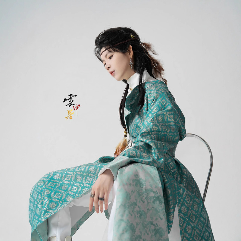 2025 Spring and Autumn Hanfu Chinese-Style Restored Tang Round-Neck Robe for Men and Women, Ancient Chinese Style, New Chinese Style, Tang-Style