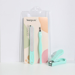 Set of 3 white nail clippers, stainless steel nail clippers, nail files, manicure and nail care tools, wholesale