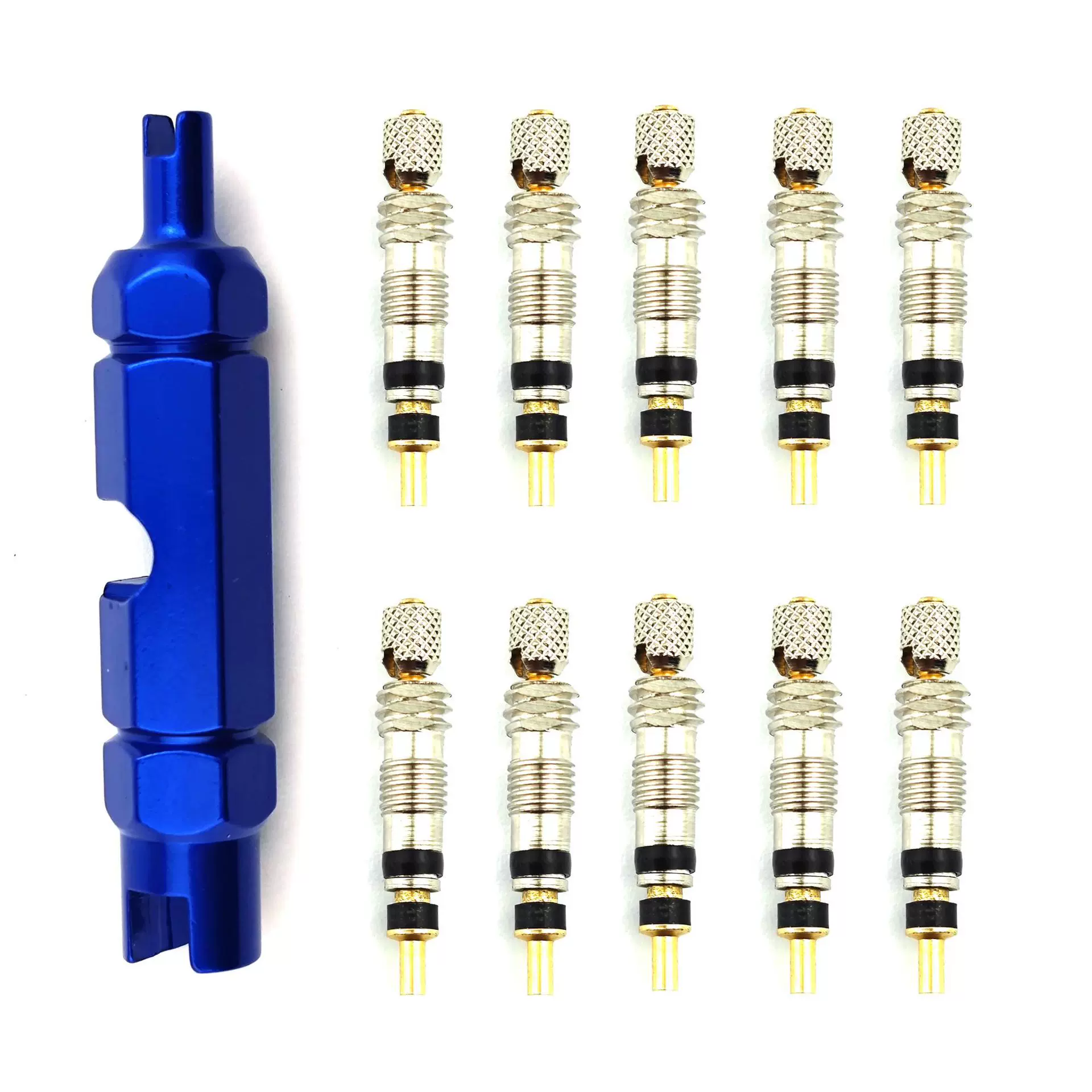 11pcs山地公路自行车 法式真空轮胎气门芯拆卸工具套装