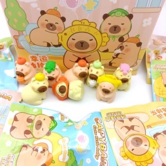 クリエイティブカピバラ盲袋消しゴム学生カピバラ型サプライズ盲箱消しゴム幼稚園卒業プレゼント