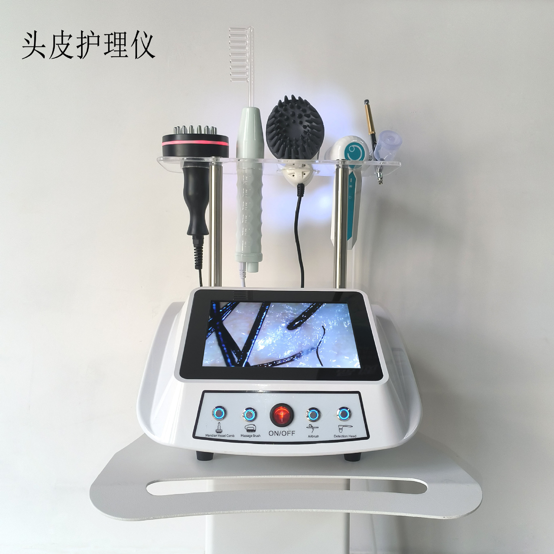 Máquina de Masaje y Terapia para el Cuero Cabelludo - con Función de Fumigación, para Peluquerías