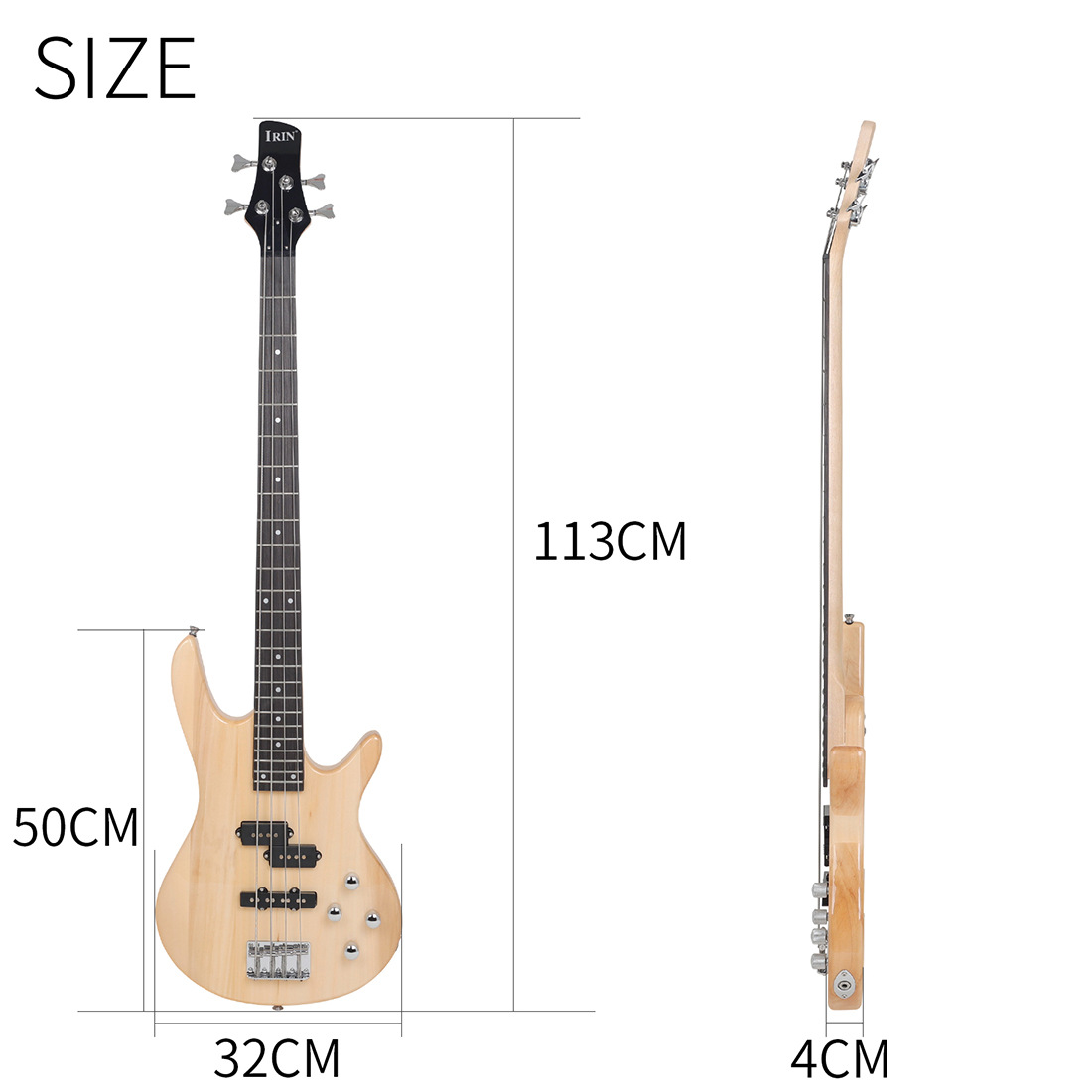 IRIN电贝司椴木四弦贝司bass4弦电贝斯初学入门专业演出摇滚乐器详情2