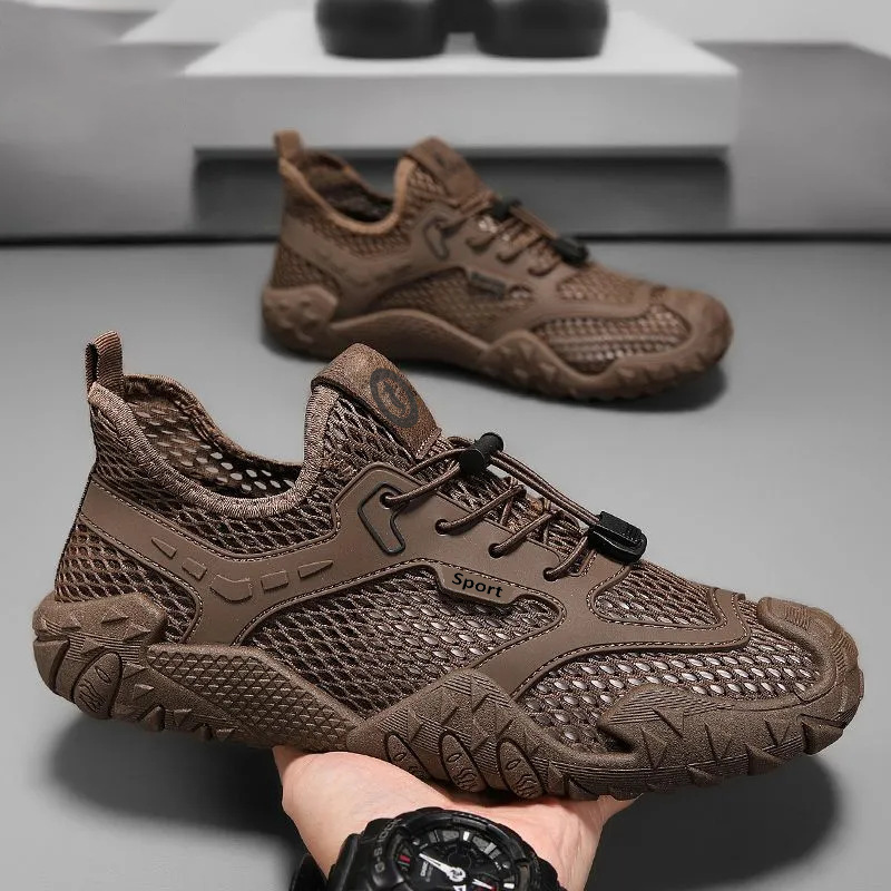 New Style Men's Fly-Knit Mesh Sports Driving Dad Shoes, Non-Slip, Wear-Resistant, Comfortable, Soft-Soled, Drop-Shipping Beach Shoes New Style Men's Fly-Knit Mesh Sports Driving Dad Shoes, Non-Slip, Wear-Resistant, Comfortable, Soft-Soled, Drop-Shipping Beach Shoes