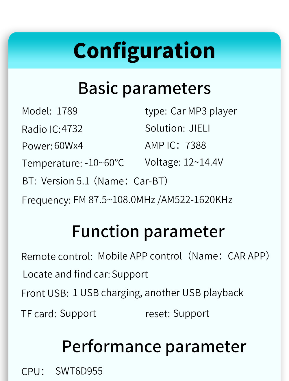 12V Single-Cylinder Short Mp3 Fm Radio Car Dual Bluetooth USB Player Mobile Phone Intelligent Positioning to Find the Car