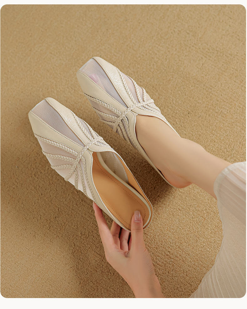 Sandal cao gót nữ mũi nhọn quai chéo gót 5 cm phong cách Hàn Quốc — đen chi tiết 7