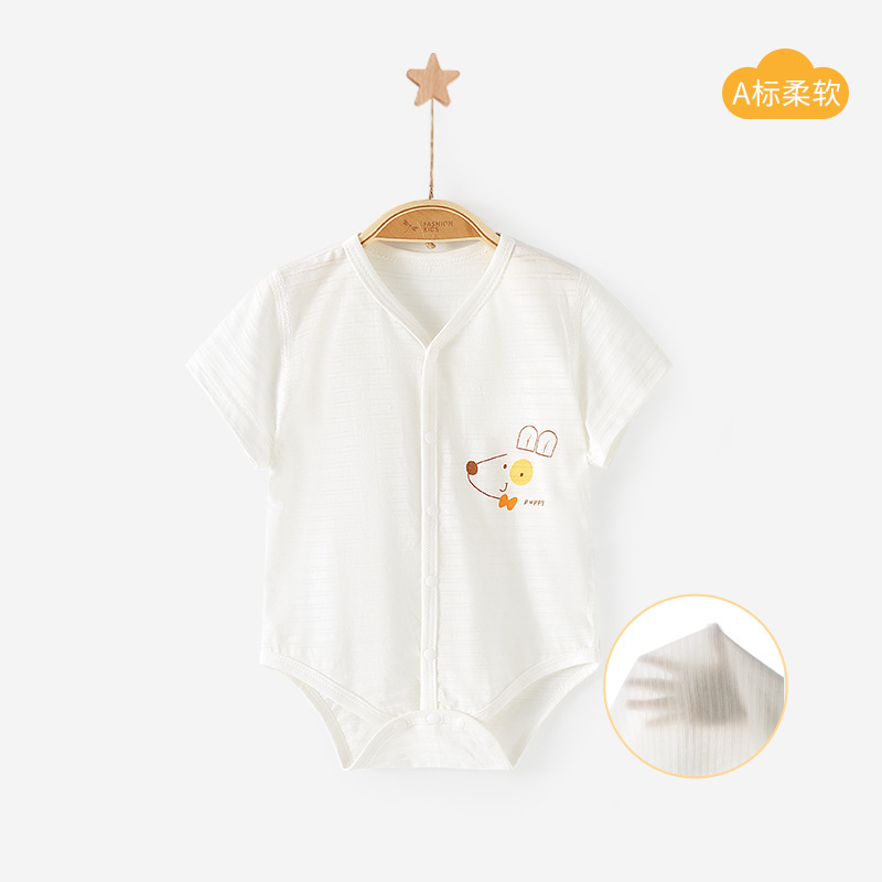 Mameluco de verano para bebé recién nacido, unisex, fino, de manga corta, tipo triángulo, traje para gatear, body para bebé de un mes image 9