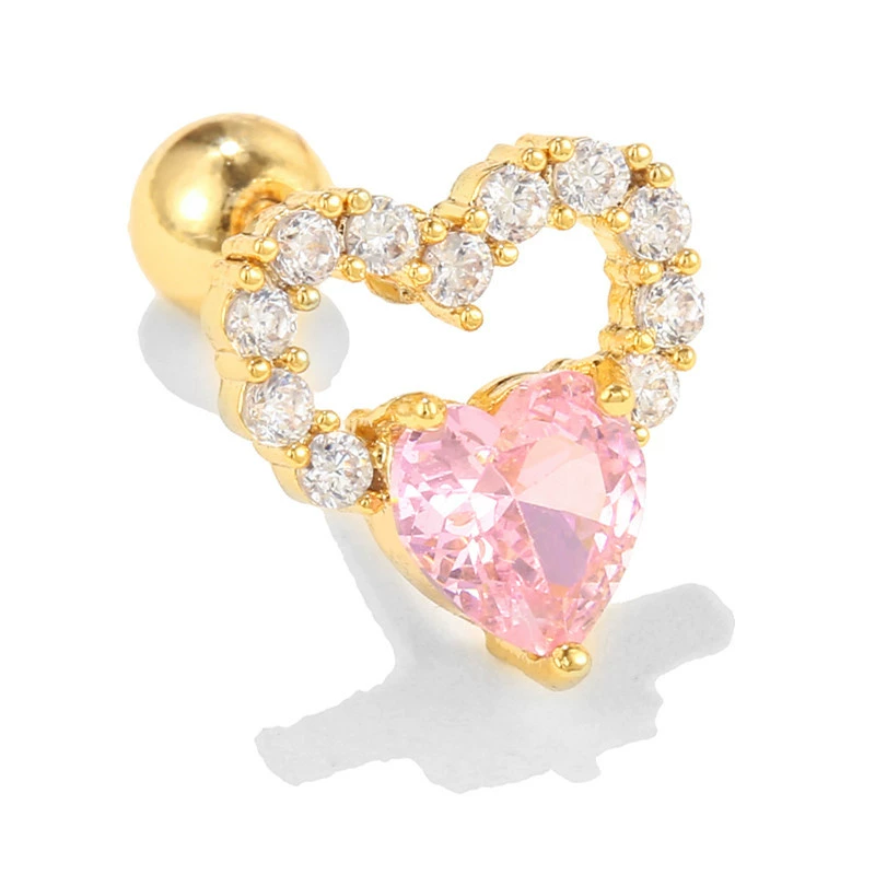 (Cross-border trading), fuchsia piercing, earrings