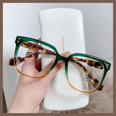 2023 Model Korean Style Glasses Dion Same Style Retro Large Frame Myopia Glasses Frame Fashion Blue Light Blocking Non-prescription Trendy
