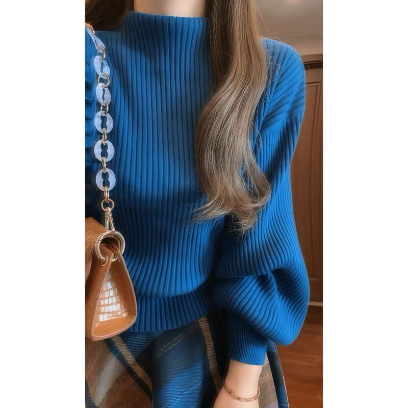 梨型身材显瘦套装女秋季时尚洋气针织毛衣炸街格子半身裙两件套|undefined