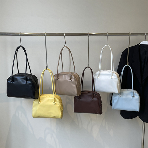 Large Shoulder Bag Women's 2025 New Korean Style Retro Single Shoulder Bag Unique Design Underarm Tote Bag Commuter Bag Wholesale