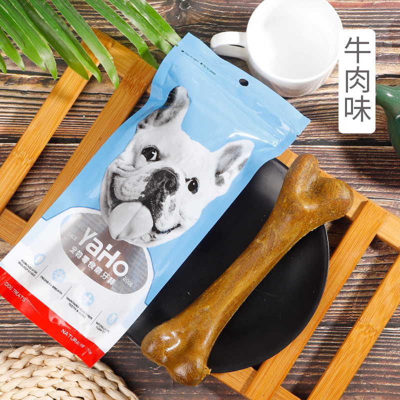 Yahe perros dientes molares huesos de limpieza de dientes grandes bordes de pelo dorado perros grandes calcio palillos molares mascotas bocadillos al por mayor