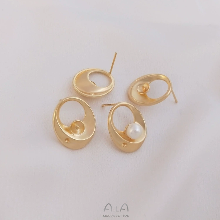 Серебряная игла, серьги из жемчуга ручной работы, образец 925, 14 карат, золотистый оттенок