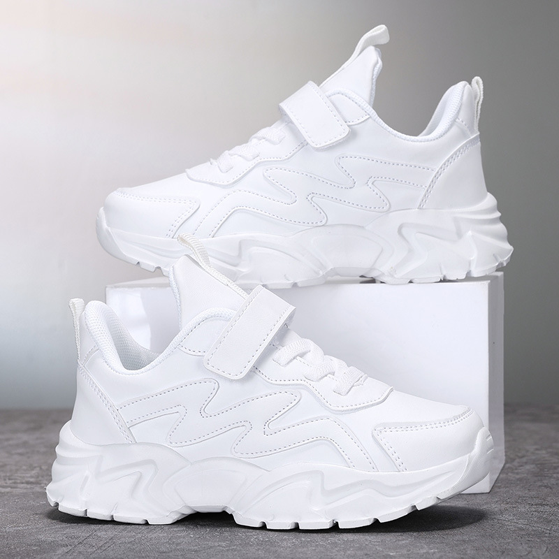 Boys' Shoes, Spring Boys' Children's Sports Shoes, Student Campus White Shoes, Performance Shoes, Cross-Border Factory Wholesale