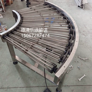码垛鼠笼转弯滚筒输送机  不锈钢转弯输送机 90度弯道输送机