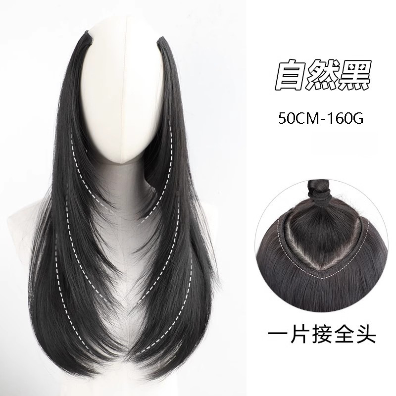 【純欲初恋】ヘアサロンと同じ高レベルの女性の一枚の内ボタンの長いストレート髪の見えないシミュレーション髪の写真|undefined