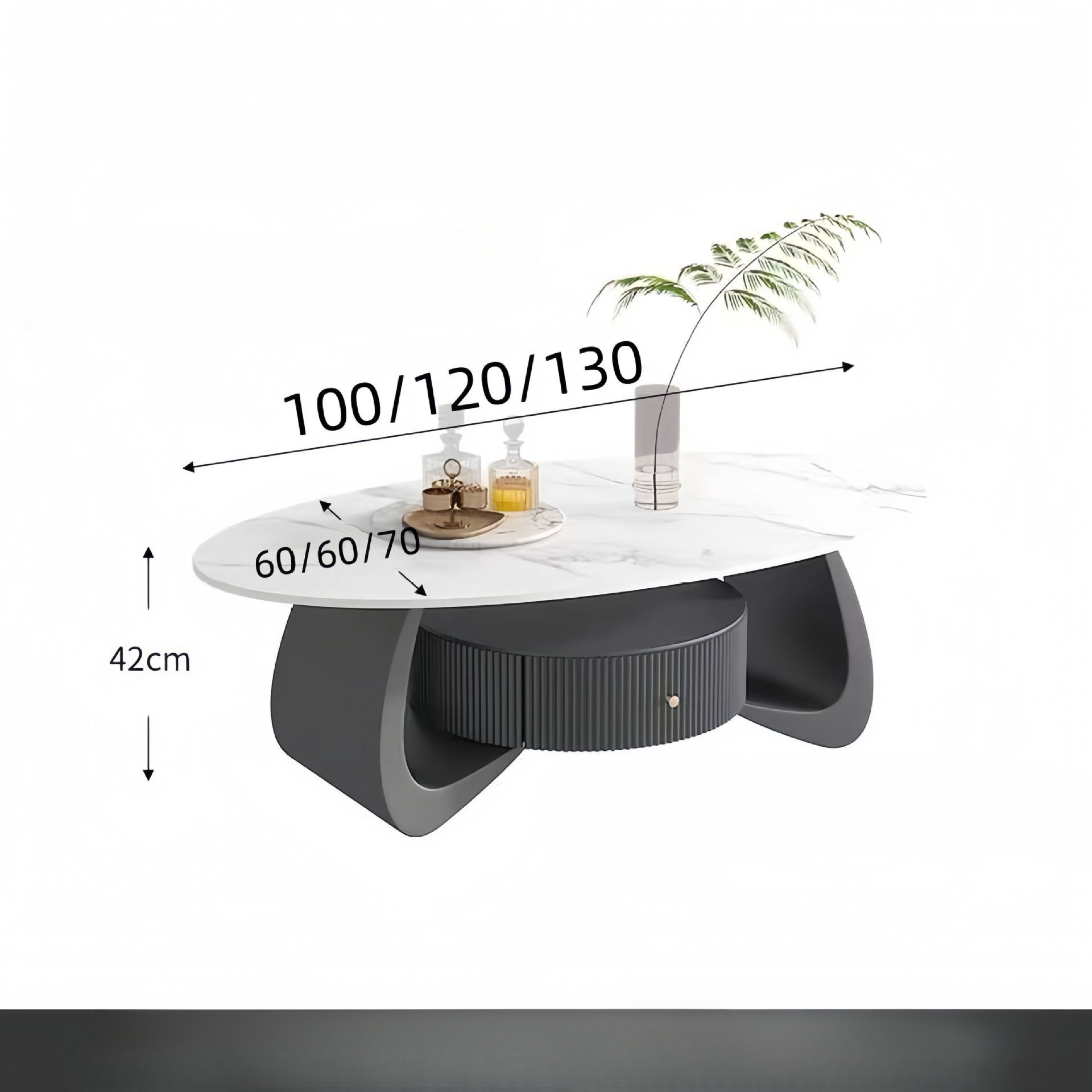 검정색 베이스 1개 + 설산 흰색 데스크탑, 120*60*42 [핫 세일]