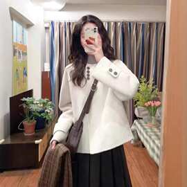 小香风短外套女2026年春秋季新款韩系高级感超好看小个子法式妮子